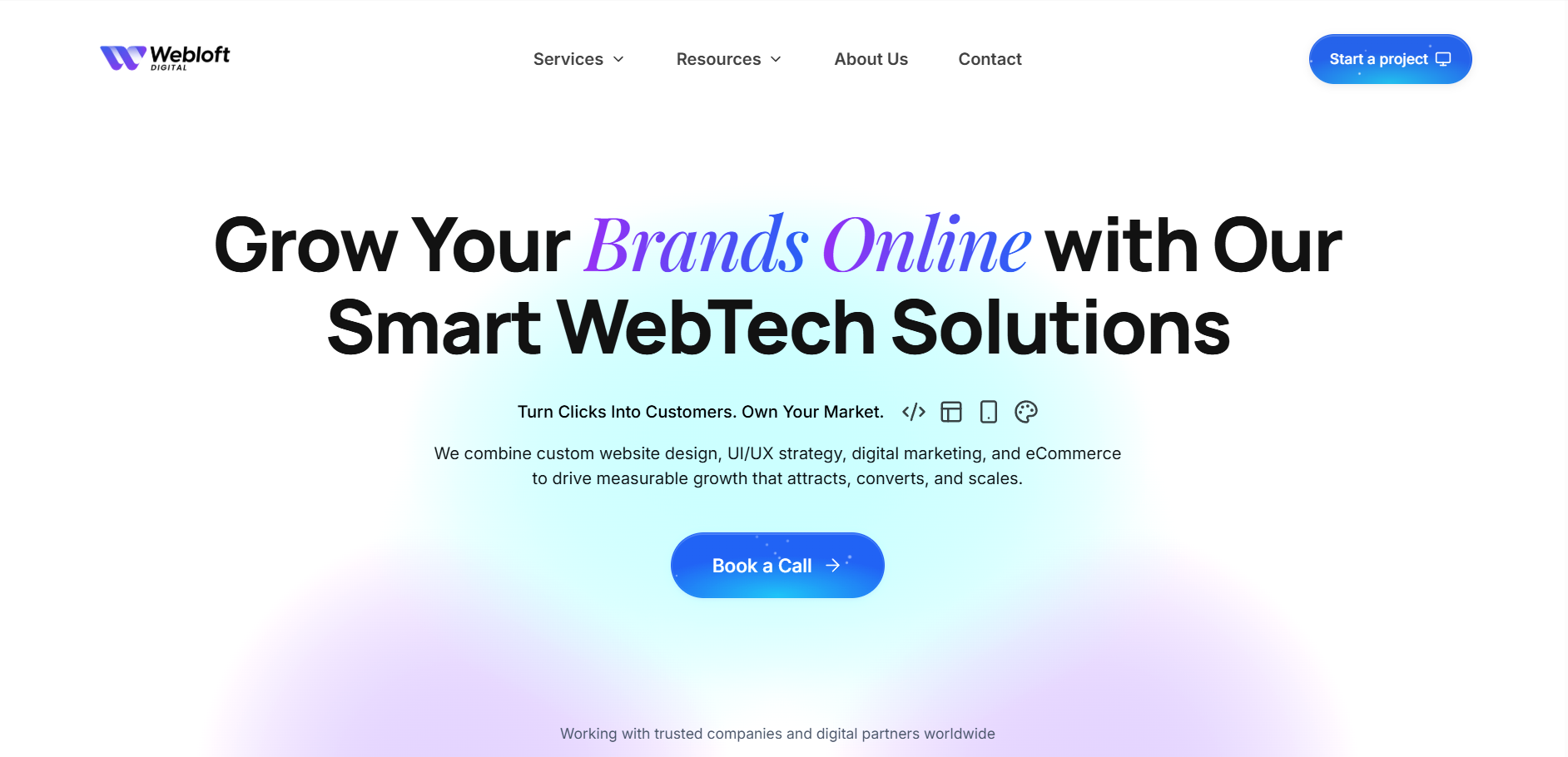 Webloft Digital – Digital Agency & Engineering Site project preview screenshot